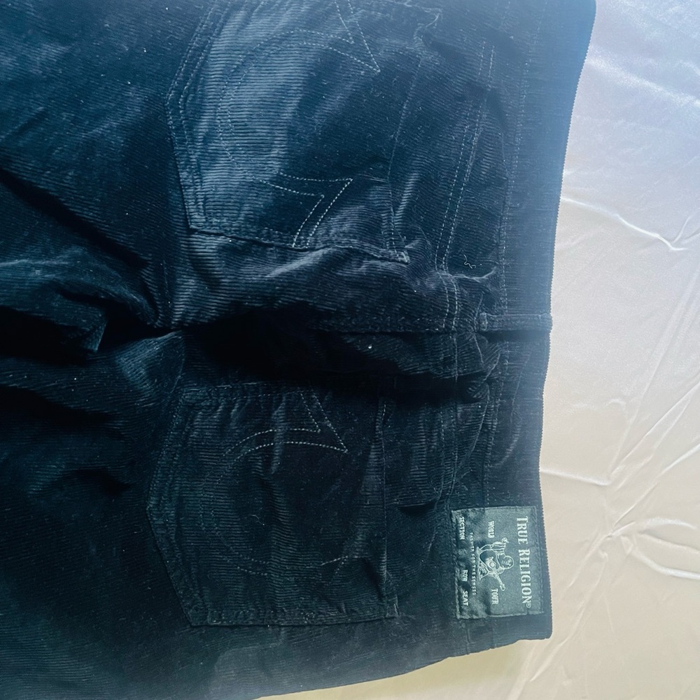 True Religion Black Corduroy Pants